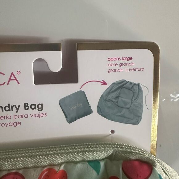 MIAMICA Green Red Pink Foldable Travel “Laundry” Bag - Picture 4 of 9